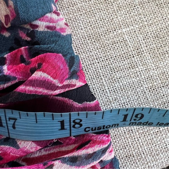 Maggy London Paisley Gathered Waist Maxi Dress 16 Slate cherry blossom green - Picture 10 of 13